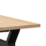 ZNTS Coffee Table Y-Frame 70x70x40 cm Solid Wood Pine and Steel 3282705