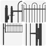 Fence Gate HORST 100 x 150 cm Steel Black Lockable 42034056