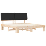 Bed Frame with Upholstered Headboard Black 180 x 200 cm 3398081