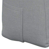 Back Pillow Light Grey 200 x 24 x 50 cm Fabric 42014586