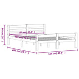 Bed Frame without Mattress Solid Pinewood 120x200 cm 322063