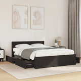 Bed Frame with Headboard without Mattress Black 140x200 cm 3295563