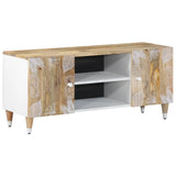 ZNTS TV Cabinet 105x33.5x46 cm Solid Wood Mango 4018664