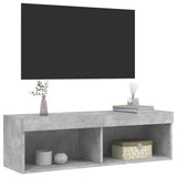 TV Cabinet with LED Lights Concrete Grey 100x30x30 cm 837161