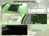 Four Man Duo Room Tunnel Tent, with Accessories - Green T3398P349028
