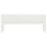 Tv Cabinet White Engineered wood TV Cabinet Rectangular 800045
