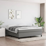 Box Spring Bed Frame Dark Grey Super King Fabric 3121203