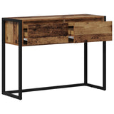 End Table with Drawer Old Wood 100 x 36 x 75 cm Engineered Wood 886700