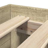 Bed Frame without Mattress Sonoma Oak 100x200 cm Engineered Wood 3295487