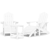 Garden Chair White HDPE Standard Detachable Adirondack Chair 3095712