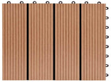 11 pcs Decking Tiles WPC 30x30 cm 1 sqm Teak Colour 45024