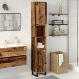 Bathroom Cabinet Old Wood 30x30x190 cm Engineered Wood 857202