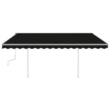 Manual Retractable Awning with LED 4x3.5 m Anthracite 3070024