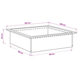 Fire Pit Ring Black 100 x 100 x 25 cm Steel 8012632