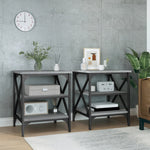 ZNTS Side Tables 2 pcs Grey Sonoma 40x42x50 cm Engineered Wood 825779