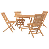 Garden Set 5 pcs Brown Solid Teak Wood 3437368
