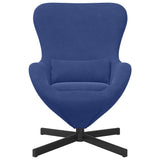 Egg Chair Police Blue 63 x 73 x 90 cm Velvet 42002766