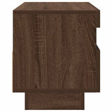 TV Cabinet with LED Lights Brown Oak 80x35x40 cm 815725