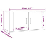 Wall-mounted TV Cabinets 3 pcs Grey Sonoma 80x34.5x40 cm 3188364