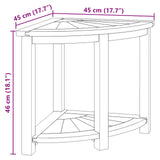 Bathroom Side Table Natural 45 x 45 x 46 cm Solid Teak Wood 42024270