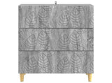 Drawer Cabinet Grey Sonoma 66 x 34.5 x 90 cm Engineered Wood 895071
