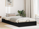 Ottoman Bed Frame Black Oak 80.5 x 200 cm Engineered Wood 3409262