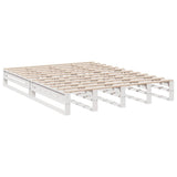 Bookcase Bed without Mattress White 160x200cm Solid Wood Pine 3324494
