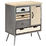 Sideboard Solid Mango Wood and Steel 65x33x76 cm 246283