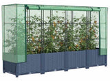 Raised Bed with Greenhouse Cover Rattan Look 160x40x138 cm 4015830
