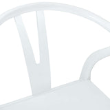 Dining Chair 2 pcs White and White Solid Rubber Wood 42020417