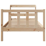 Bed Frame without Mattress 75x190 cm Small Single Solid Wood Pine 3306564