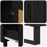 Highboard Black Oak 69.5 x 31 x 115 cm Engineered Wood 882588