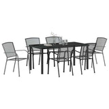 Garden Dining Set 7 pcs Anthracite Powder-Coated Steel 3379286