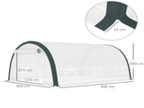 4 x 3 Walk-In Tunnel Greenhouse, with Accessories - White T3398P314173