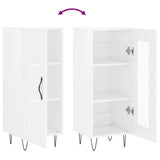 Sideboard High Gloss White 34.5x34x90 cm Engineered Wood 828790
