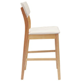 Dining Chairs 2 pcs Natural 48 x 49 x 95 cm Solid Rubber Wood 42020476