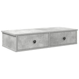 Wall Shelf with Drawers Concrete Grey 80x31x17 cm Engineered Wood 859953