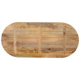 Table Top 110x50x3.8 cm Oval Solid Wood Mango 370137