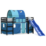 Kids' Loft Bed with Tunnel without Mattress Blue 80x200 cm 3207043