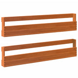 Wall-mounted Shoe Racks 2 pcs Wax Brown 110x8.5x23.5 cm Solid Wood Pine 844490