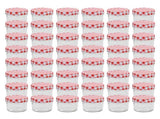 Glass Jam Jars with White and Red Lids 48 pcs 110 ml 50790