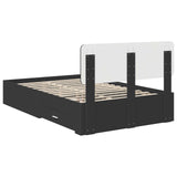 Bed Frame with Headboard Black 120 x 190 cm Engineered Wood 3412401