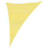 Sun Shade Sail Yellow and White 4 x 5 x 6.4 m 42031174