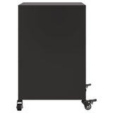 ZNTS Bedside Cabinet Black 36x39x59 cm Steel 846716