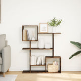 Room Divider Bookcase Smoked Oak 92x29x112 cm Engineered Wood 858124