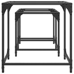 ZNTS Nesting Coffee Tables 2 pcs with Transparent Glass Top Steel 845984