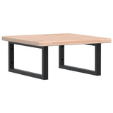 Basin Shelf Wall Mounted Steel and Solid Wood Oak 3302381
