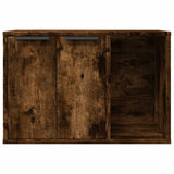 Cat Litter Box Enclosure Smoked Oak 60x40x40 cm Engineered Wood 857728
