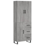 Highboard Grey Sonoma 69.5x34x180 cm Engineered Wood 3195929