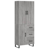 Highboard Grey Sonoma 69.5x34x180 cm Engineered Wood 3195929